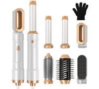 Air Styler Pro Seche Cheveux 6 en 1, 1000w Brosse Soufflante Hair Styler,Brosse de Sèche - Cheveux Multifonction,Pour Cheveux Bouclés et Lissés,Température Vitesse du vent Réglable