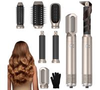 Air Styler Seche Cheveux 6 en 1, Brosse de Sèche - Cheveux Multifonction Brosse Chauffante brushing Appareils et 0utils de Coiffure Température Vitesse du vent Réglable Pour Cheveux Bouclés et Lissés