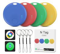 Air Tag Android Et iOS, Traceur Localisateur D’Objets Bluetooth, Air Tracker Tag Fonctionne avec l’app Google Localiser et Apple Find My, Android Smart Traceur Tag pour clés,Animaux (Multicolore)