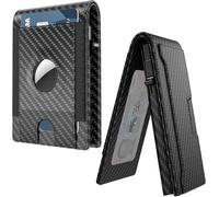 Air Tag Card Case, Airtag Wallet For Men, With Coin Compartment And Magnetic Closure, Slim Pop Up Wallet, Smart Wallet For Men, Black, Black, Classic