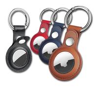 Air Tag Keychain pour Apple Airtags Holder, 4 Pack Protective Leather Airtags Case Tracker Cover with Air Tag Holder, Airtag Key Ring Compatible with