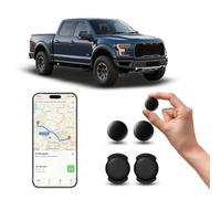 Air tag Traceur Localisateur D’Objets Bluetooth, Traceur magnétique caché pour voiture Sans frais mensuels, GPS tracker pour enfants animaux domestiques compatible avec A-pple Find My no SIM (2 noirs)