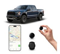 Air tag Traceur Localisateur D’Objets Bluetooth, Traceur magnétique caché pour Voiture sans Frais mensuels, GPS Tracker pour Enfants Animaux domestiques Compatible avec A-pple Find My no SIM (1 Noir)