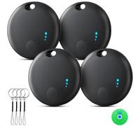 Air Tag Traceur Lot de 4,Traceur Localisateur D’Objets Bluetooth,Fonctionne avec l’app Localiser Apple(Uniquement iOS),Air Localisateurs Tags pour Valises/Portefeuilles/Clés/Sacs,Batterie Longue Durée