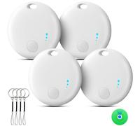 Air Tag Traceur Lot de 4,Traceur Localisateur D’Objets Bluetooth,Fonctionne avec l’app Localiser Apple(Uniquement iOS),Air Localisateurs Tags pour Valises/Portefeuilles/Clés/Sacs,Batterie Longue Durée