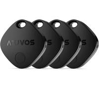 Air Tag Tracker, 4 Pack, Works with Apple App (iOS Only), Bluetooth Object Locators for Suitcases/Wallets/Keys/Bags/Luggage, Replaceable Battery, Black