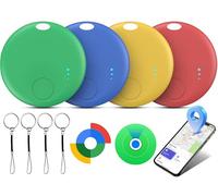 Air Tags Android,4 Pack Smart Air Tag Traceur,Fonctionne avec app Google et Apple Find My Localiser,Batterie Longue Durée,Traceur Localisateur D’Objets Bluetooth pour Les clés/valises (Multicolore)