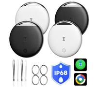 Air Tags pour Android, Air Tags - Lot de 4 - Compatible avec Apple Find My et Google Find Hub, Smart Tag - IP68 - Batterie remplaçable étanche pour portefeuille, bagages, sac à dos, clé, 2026