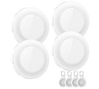 Air Traceur Tag-4 Piece, Suitcase Tracker Compatible avec Apple Where is APP (iOS Uniquement), détecteur de clés, de Bagages, de valises, de Portefeuilles, étanche IP67, White-4Pack