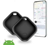 Air Traceur Tag, Localisateur D’Objets avec l'application Google Find Hub Device (Android Uniquement) Smarttag Android Batterie remplaçable pour clés, Bagages, Sacs & Enfant (Noir, 2 Pack)