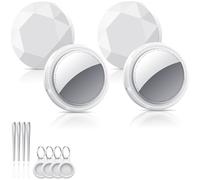 Air Traceur Tag Lot de 4 Blanc, Localisateurs D’Objets Bluetooth Fonctionne avec Apple Localiser (iOS Uniquement), Air Localisateurs Tags pour Valises/Portefeuilles/Clés/Sacs, Batterie Remplaçable