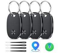 Air Traceur Tag Lot de 4, Bluetooth Tracker Fonctionne avec Apple Find My (iOS Uniquement), Batterie remplaçable, IP67 Étanchéité Localisateurs D’Objets pour Valises/Portefeuilles/Clés[weTag Pro]