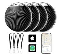 Air Traceur Tag Lot de 4, Compatible avec Apple Find My (iOS Uniquement), Étanche IP68,100dB Bip,Air Tag Bluetooth Traceur Localisateur de Clés/Portefeuilles/Valises/Sac à Dos, Batterie Longue Durée
