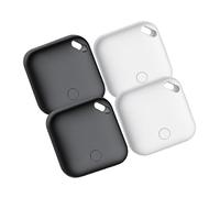 Air Traceur Tag Lot de 4, Smart Finder Tracker Compatible avec Apple Localiser (iOS Uniquement), Localisateur D'Objets Bluetooth pour Valises Wallet Portefeuilles Clés Sacs, Batterie Remplaçable
