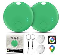 Air Tracker Android, 2 Traceur Localisateur D’Objets Bluetooth, Smart Tracker Fonctionne avec l’app Google Localiser (Uniquement Android), Android Smart Traceur pour clés, Bagages-Green
