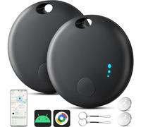 Air Tracker Android, 2PCS Localisateur D’Objets Bluetooth Traceur Tag, Smart Tracker Tag Fonctionne avec l’app Google Localiser (Uniquement Android),Smart Traceur Tag pour clés, Bagages (Noir)