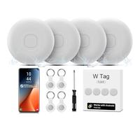 Air Tracker Android, IP67 étanche Smart Traceur Tag Lot de 4 localisateurs de clés Bluetooth compatibles avec l'application Google Find Hub (Android Uniquement) pour Bagages, Portefeuille lanc)