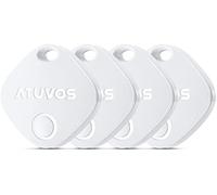 Air Tracker Tag Tracker Tracker 4 Pack, 120m Range, Bluetooth Object Locator Works with Apple App Locate (iOS Only), Tracker for Suitcases/Wallets/Keys/Bags, White