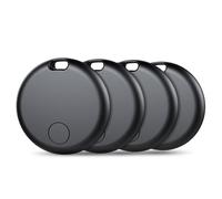 Air Tracker Tags Lot de 4 localisateurs d'articles Bluetooth, compatibles avec l'application Apple Find My (iOS uniquement), batterie remplaçable, étanche IP67, convient pour bagages, sacs