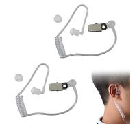 Air Tube Headphones, Écouteur Air Tube, Remplacement du Tube Acoustique Clair, Tube Acoustique de Sécurité Oreillette, Bobines d'air Acoustiques de Rechange, Transparent, 2PCS