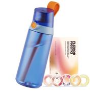 air up® Bouteille d'eau Click Dolphin Blue - Kit de démarrage original (621 ml) avec dosettes en 5 saveurs - Bouteille avec arôme sans sucre - Passe au lave-vaisselle - Sans BPA