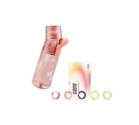 AIR UP® Bouteille d'eau Gen2 Original Starter Set avec dosettes en 5 saveurs I Bouteille d'eau de 600 ml avec arôme sans sucre I Passe au lave-vaisselle, sans BPA I en rouge coquelicot