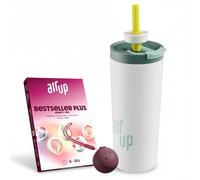 air up ® Original Tumbler 700 ml Blanc Spearmint - Pack de démarrage avec 5 capsules de goût + Podcase TwoGo Burgundy-Plum | Bouteille, sans BPA