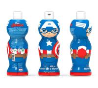 Air Val - 2 En 1 Gel Douche & Shampooing Captain America (Marvel) - 400 Ml