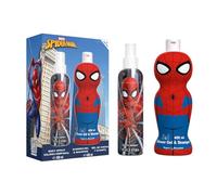 Air-Val Coffret Cadeau Spiderman Scent Eau de Cologne Naturelle (200 ml) et Gel Douche 2 en 1 et Shampooing pour Enfants (400 ml), Végétalien pour Enfants