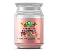 Air Wick Bougie Parfumée aux Huiles Essentielle Poivre Rose & Cardamone- Jusqu’à 85h de Combustion