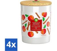 Air Wick - Bougie Parfumée - Cannelle & Pomme du Verger - 35 heures de combustion - Pack Avantage - 4 pièces