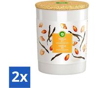 Air Wick - Bougie Parfumée - Vanille & Amande Douce - 35 heures de combustion - Pack Avantage - 2 pièces