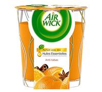 Air Wick Désodorisant Maison Bougie Parfumée Huiles Essentielles Anti-Tabac - 105g
