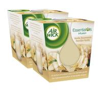 Air Wick Desodorisant Maison Bougie Parfumée Huiles Essentielles Vanille Gourmande Lot de 2