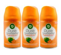 Air Wick Désodorisant MANDARINE & LIMETTE 3 X 250Ml Spray Automatique Recharge
