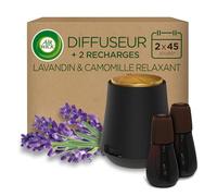 Air Wick Diffuseur d’huiles Essentielles Essential Mist + 2 Recharges Parfum Lavande et Camomille