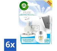 Air Wick Diffuseur de parfum électrique - Kit de démarrage - Douceur en pur coton - 19 ml - Pack avantage - 6 pièces