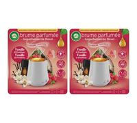 Air Wick Diffuseur Huiles essentielles Brume Parfumée Vanille - Lot de 2 x 1 diffuseur + 1 Recharge