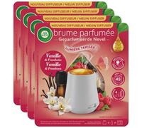 Air Wick Diffuseur Huiles essentielles Brume Parfumée Vanille - Lot de 4 x 1 diffuseur + 1 Recharge