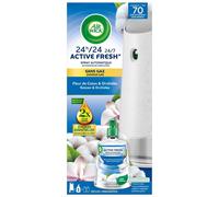 Diffuseur spray automatique désodorisant sans gaz Active Fresh + 1 recharge Fleur de Coton ET Orchidée