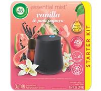 Air Wick Essential Mist Starter Kit (diffuseur + recharge) Diffuseur d'huiles essentielles Vanille & Papaye Rose, Désodorisant Kit de démarrage