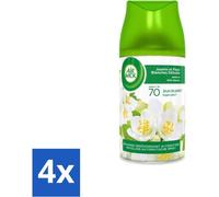 Air Wick Freshmatic - Diffuseur de parfum - Recharge automatique de spray - Jasmin et fleurs blanches - 250 ml - Pack avantage - 4 pièces
