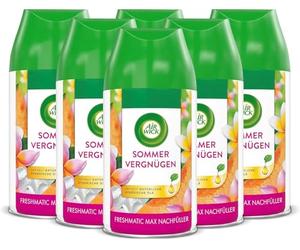 Air Wick Freshmatic Max Désodorisant automatique - Recharge - Le plaisir estival - Fleurs blanches - Melon - Vanille - Lot de 6