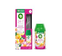 Air Wick Freshmatic Max Paquet Économique avec Appareil et 2 Recharges - Fonctionne sur Batterie - Parfum Plaisirs d'été - 2 Recharges de 250 ml + Appareil en noir