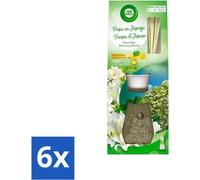 Air Wick Huiles essentielles - Diffuseur de parfum avec bâtonnets - Freesia & Jasmin - 30 ml - Pack avantage - 6 pièces
