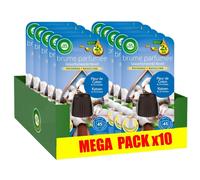 AIR WICK Lot de 10 Recharges Diffuseur Brume Parfumée désodorisant Huiles essentielles Coton