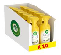 AIR WICK Lot de 10 Sprays aérosol désodorisant Pure Vanille Aérosol de 250 ml