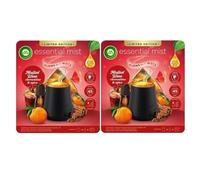 Air Wick Lot de 2 brumisateurs d'huiles essentielles, Parfums d'intérieur, Diffuseur et Recharge - Vin chaud
