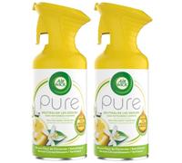 Air Wick Lot de 2 Désodorisants Maison Aérosol Pure aux 5 Huiles Essentielles Parfum Fleur de Citronnier Rafraichissant - 250ml