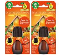 AIR WICK Lot de 2 Recharges Diffuseur désodorisant d¿Huiles Essentielles Brume Parfumée Fleur de Citronnier & Mandarinier 20 ml